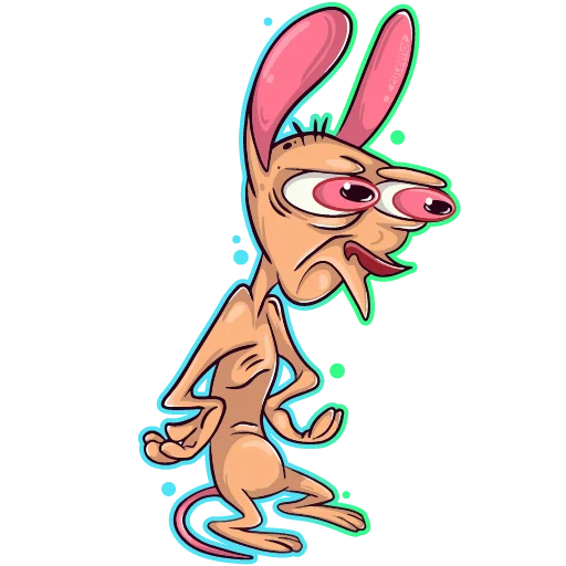 😐 Стикер «Ren Stimpy» для Telegram