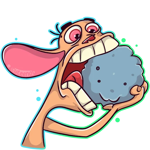 🪨 Стикер «Ren Stimpy» для Telegram