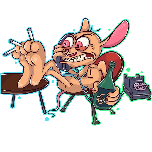 🗣 Стикер «Ren Stimpy» для Telegram