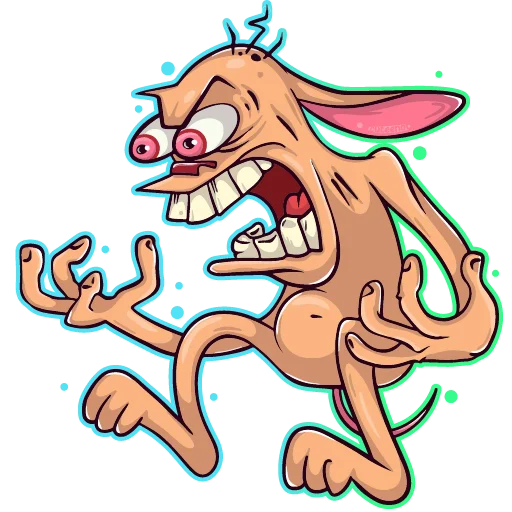 🌚 Стикер «Ren Stimpy» для Telegram