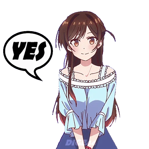 👍 Стикер «RENT A GIRLFRIEND» для Telegram