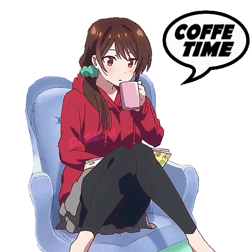 ☕️ Стикер «RENT A GIRLFRIEND» для Telegram