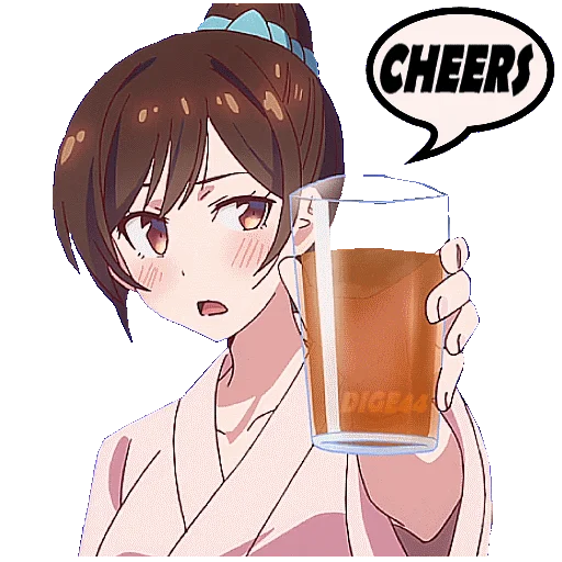 🍻 Стикер «RENT A GIRLFRIEND» для Telegram