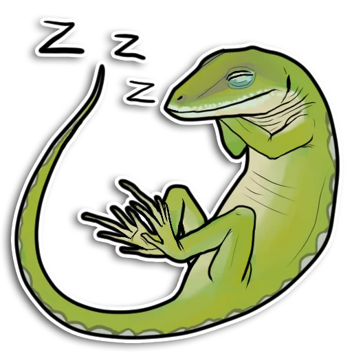 😴 Стикер «Reptiles» для Telegram