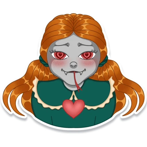 😍 Стикер «Рептилия Венди» для Telegram