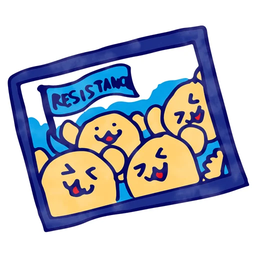 ✌ Стикер «Ingress Resistance Bear» для Telegram