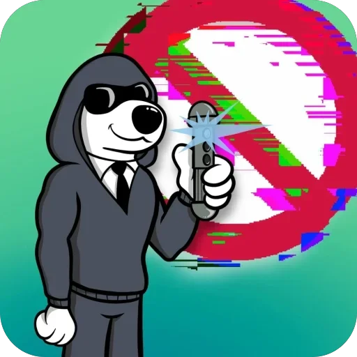 🫥 Стикер «Resistance Dog Art» для Telegram