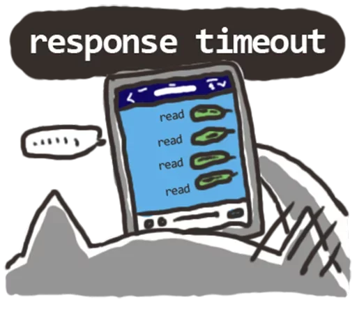 😙 Стикер «Response timeout» для Telegram