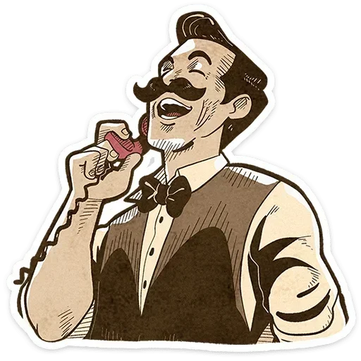 📞 Стикер «Ретроджентльмен» для Telegram