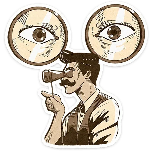 👀 Стикер «Ретроджентльмен» для Telegram