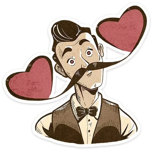 🥰 Стикер «Ретроджентльмен» для Telegram
