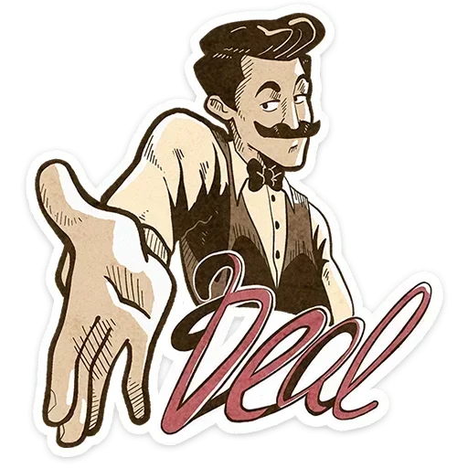 🙂 Стикер «Ретроджентльмен» для Telegram