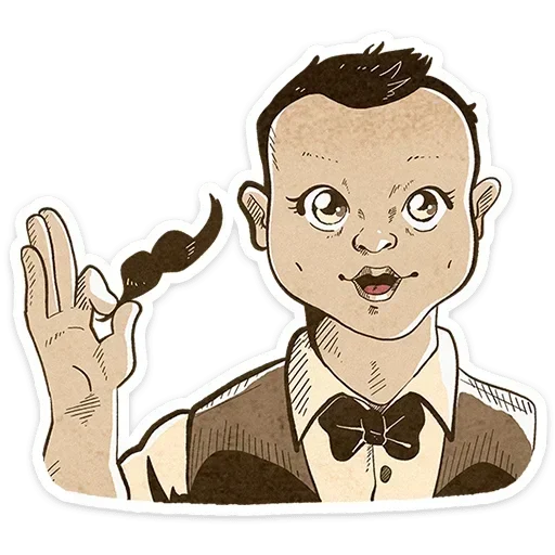 🥸 Стикер «Ретроджентльмен» для Telegram