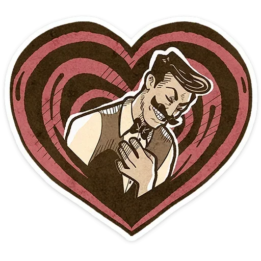 ❤️ Стикер «Ретроджентльмен» для Telegram