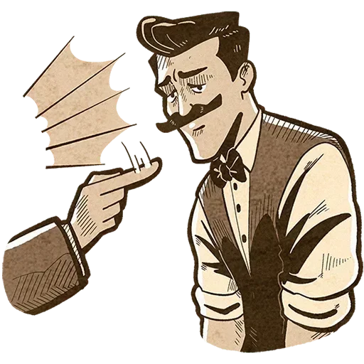 🙂 Стикер «Ретроджентльмен Без Текста» для Telegram