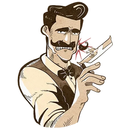 😬 Стикер «Ретроджентльмен Без Текста» для Telegram
