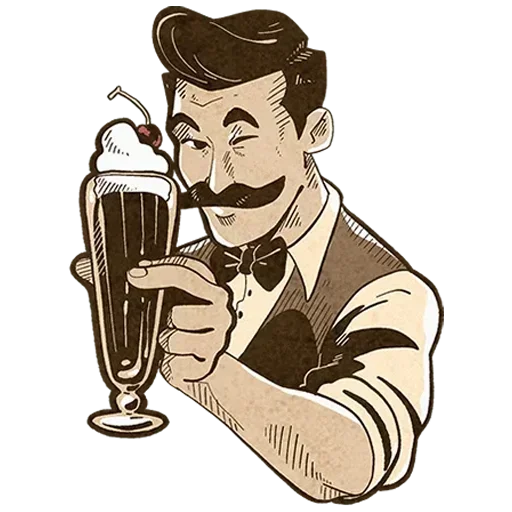🍧 Стикер «Ретроджентльмен Без Текста» для Telegram