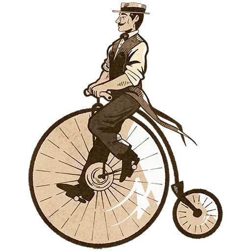 🚲 Стикер «Ретроджентльмен Без Текста» для Telegram