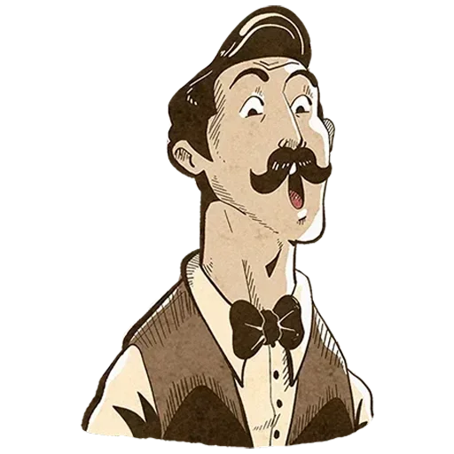 😮 Стикер «Ретроджентльмен Без Текста» для Telegram