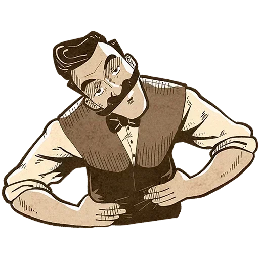 🙂 Стикер «Ретроджентльмен Без Текста» для Telegram