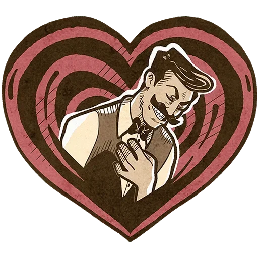 ❤️ Стикер «Ретроджентльмен Без Текста» для Telegram
