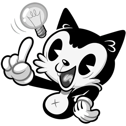 💡 Стикер «Ретрокот Джо Без Текста» для Telegram