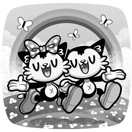 🌈 Стикер «Ретрокот Джо Без Текста» для Telegram