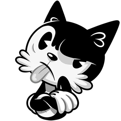 😛 Стикер «Ретрокот Джо Без Текста» для Telegram
