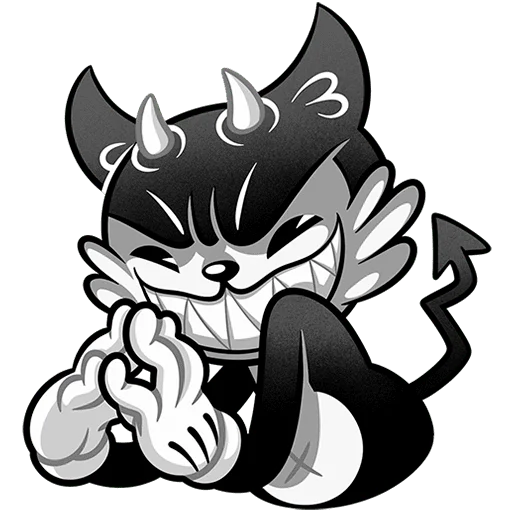 😈 Стикер «Ретрокот Джо Без Текста» для Telegram