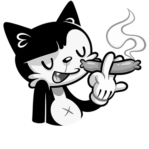 🚬 Стикер «Ретрокот Джо Без Текста» для Telegram