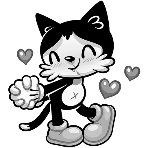 🥰 Стикер «Ретрокот Джо Без Текста» для Telegram
