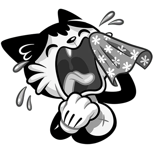 😂 Стикер «Ретрокот Джо Без Текста» для Telegram