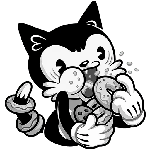 🍩 Стикер «Ретрокот Джо Без Текста» для Telegram
