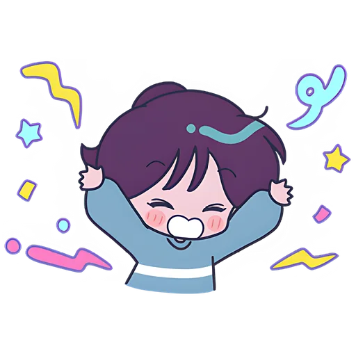 🥳 Стикер «Ретро чан» для Telegram