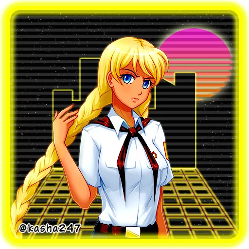 😡 Стикер «Retro Everlasting Summer Бесконечное лето» для Telegram