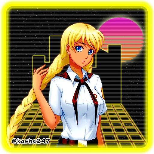😒 Стикер «Retro Everlasting Summer Бесконечное лето» для Telegram