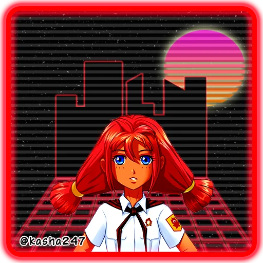 😐 Стикер «Retro Everlasting Summer Бесконечное лето» для Telegram