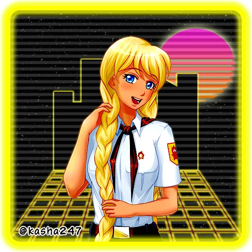 😄 Стикер «Retro Everlasting Summer Бесконечное лето» для Telegram