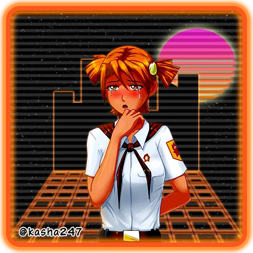 😫 Стикер «Retro Everlasting Summer Бесконечное лето» для Telegram