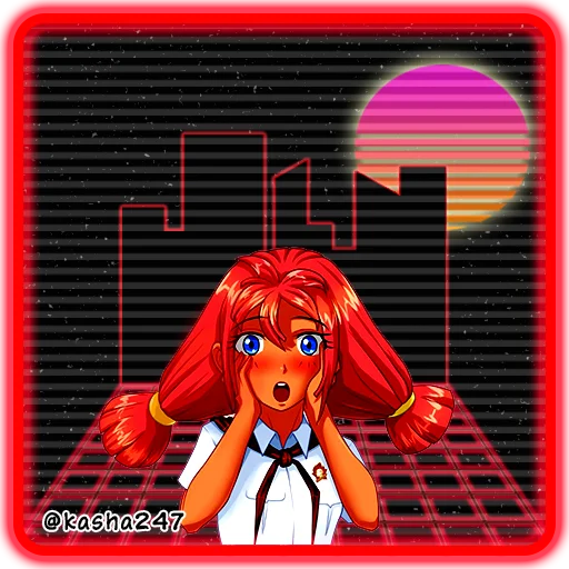 😳 Стикер «Retro Everlasting Summer Бесконечное лето» для Telegram