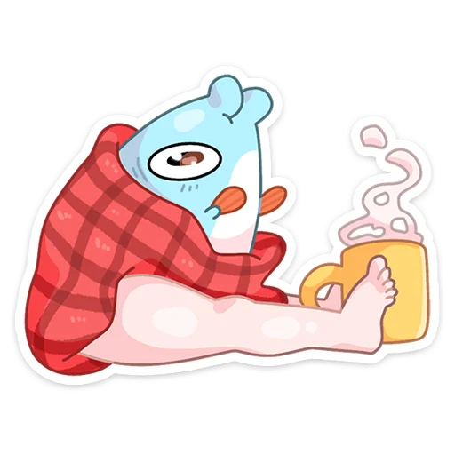 ☕️ Стикер «Реверсивная русалка» для Telegram