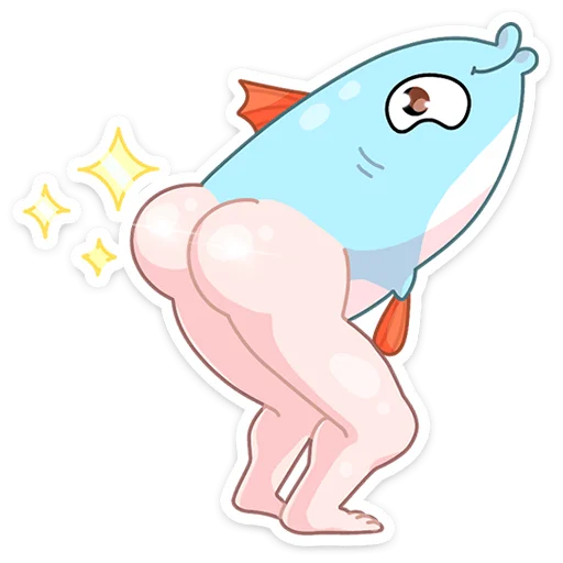 🍑 Стикер «Реверсивная русалка» для Telegram