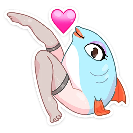 Стикерпак Реверсивная русалка для Telegram