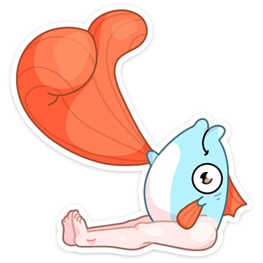 ❤️ Стикер «Реверсивная русалка» для Telegram