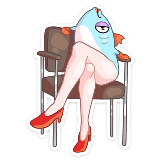 🦵 Стикер «Реверсивная русалка» для Telegram