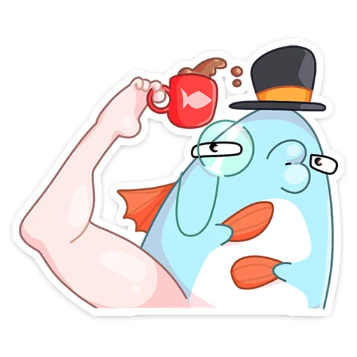 ☕️ Стикер «Реверсивная русалка» для Telegram
