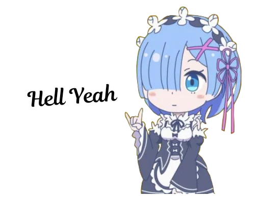 🤘 Стикер «ReZero 4 Yalda» для Telegram