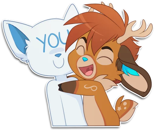 ❤ Стикер «Rho the Reindeer» для Telegram