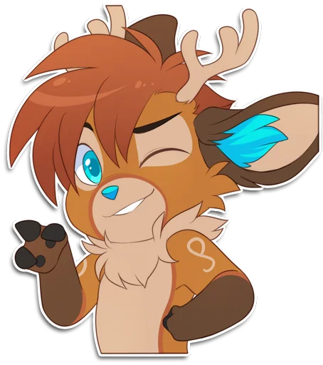 😉 Стикер «Rho the Reindeer» для Telegram