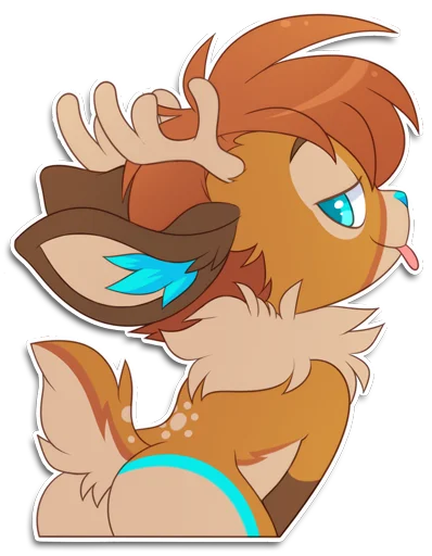 😜 Стикер «Rho the Reindeer» для Telegram